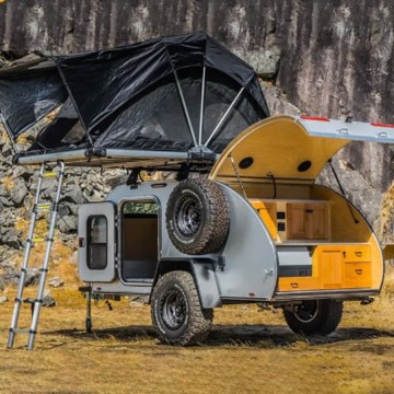 Overland TearDrop Trailer Camper With Roof Rack