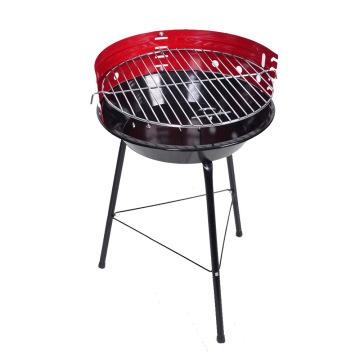 14 Inch Round Shaped Portable Charcoal BBQ Grill Outdoor Folding Steel Barbecue Smoker