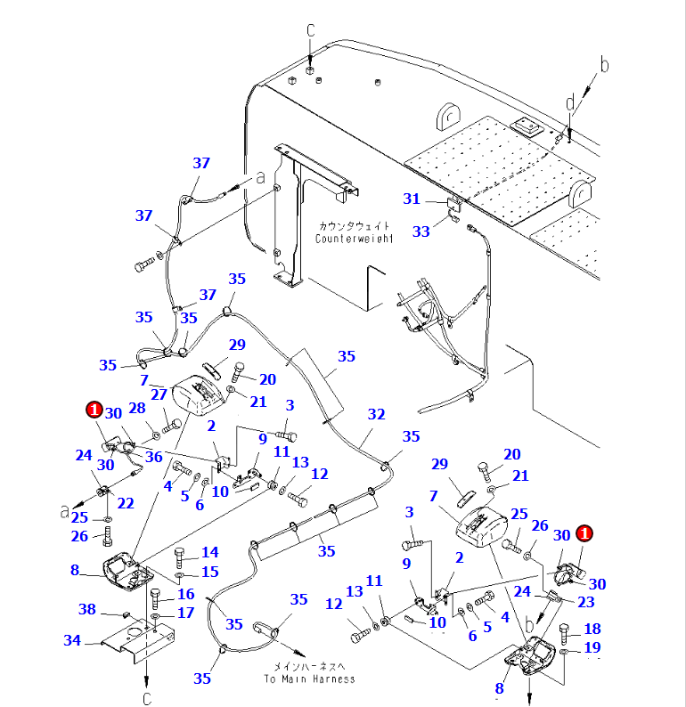 Komatsu 7835-33-1001 Camera Assy Suitable For PC450-8 Parts