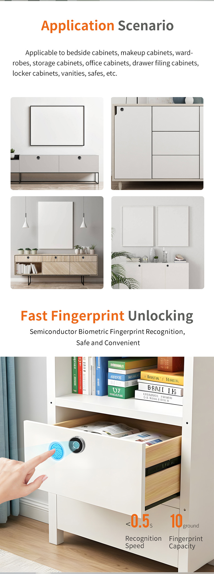 Fingerprint Drawer Lock