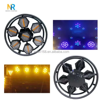Stage 7pcs LED RGB Pixel Vintage Light with Control Flash Function