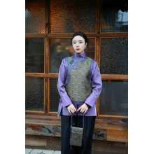 Жилет на пуговицах из парчи Shisanchai Nitre Flame Shu