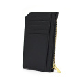 Fashion Design Slim Leather Zipper Wallet Card Holder