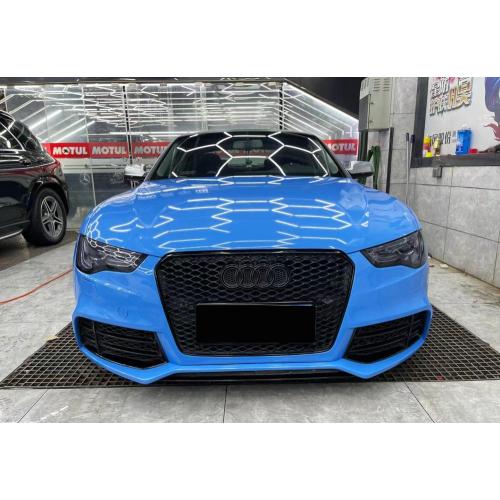 Gloss Blue Vinyl Wrap Glossy Abu Blue Car Wrapping 1.52*18M Manufactory