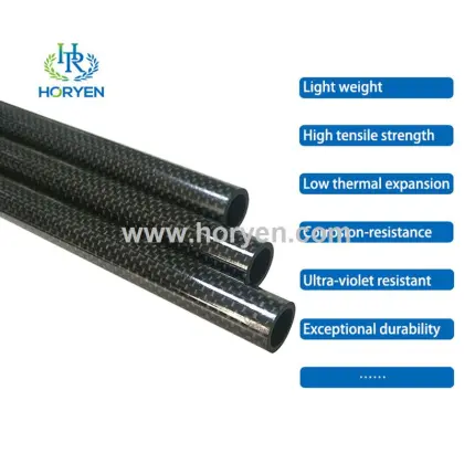 High strength composite carbon glass fiber tube pipe