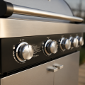 Parrilla de gas propano de 5 quemadores con quemador lateral