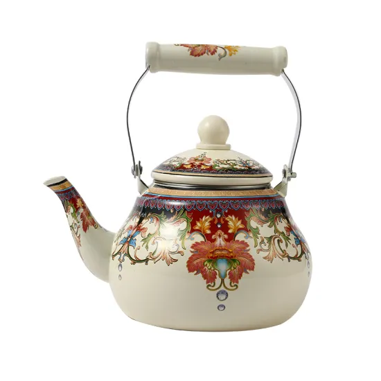 High Quality Stocks Cooking Pot Russia Enamel Camping Coffee Tea Pot for Promotion