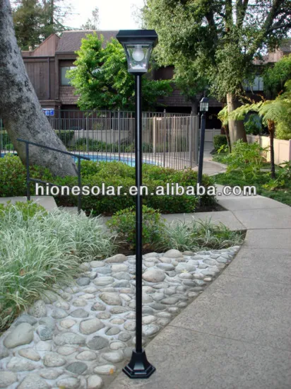 Garden Sun Light PL2200 Solar Lamp Post 4 Super Bright LEDs