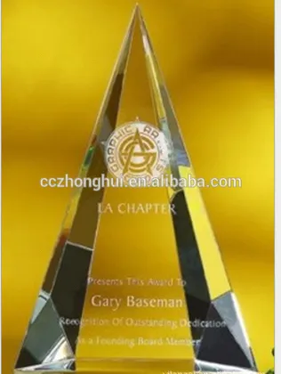 Transparent Crystal Pyramids Carved Manufacturer Crystal Pyramids