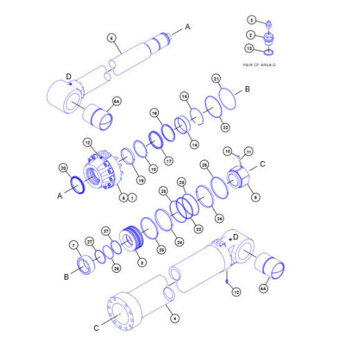 CYLINDER GP-BOOM 6020B 494-1826