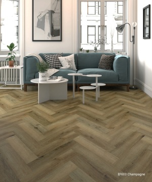 Hot selling 9mm Blackbutt Hybrid Herringbone SPC flooring