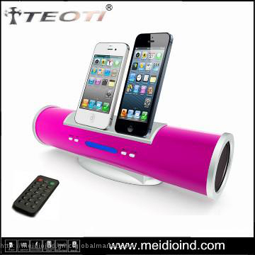 For iphone4 and iphone5 docking speaker charger with FM Clock alarm