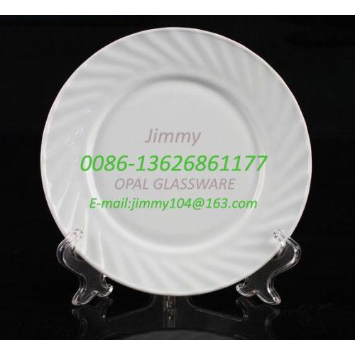 Assiette plate en jade blanc - 7 "