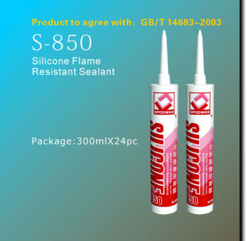 850 Excellent flame resistance silicone sealant, Fire resistant silicone sealant, high tempreture resistant sealant