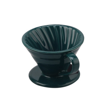 Churring de café de cerâmica verde escuro