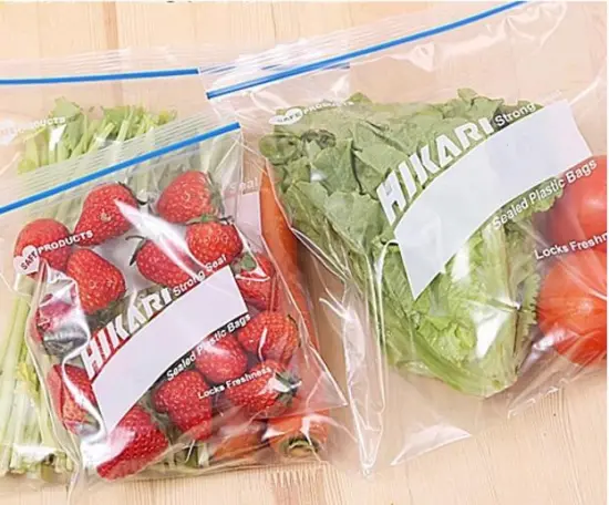 Reclosable Clear Plastic zipper food freezer storage bag, Reclosable Sandwich Storage Bag, Fruit packaging reclosable cold stora