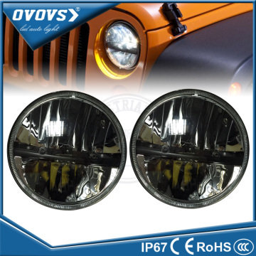 OVOVS Hot sale G2 High/low beam H4 7'' inch round led driving headlight 12v 24v for j-eep wrangler