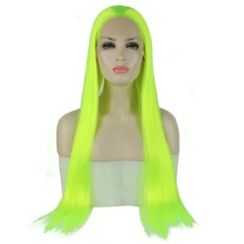 Cosplay Free part Lace Front Long straight iridescent color hair Wig for black Women 13x4 hd Lace Front Synthetic hair Wigs