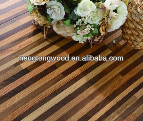 American walnut hand scratch wood flooring, UV lacquer engineered wood floor