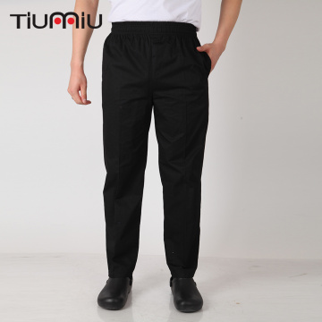 Chef Waiter Black Pants Elastic Work Wear Trousers Kitchen Food Service Restaurant Hotel Catering Bakery Barbershop Work Uniform