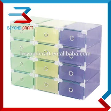 Plastic PP shoe box with metal frame home shoe storage box