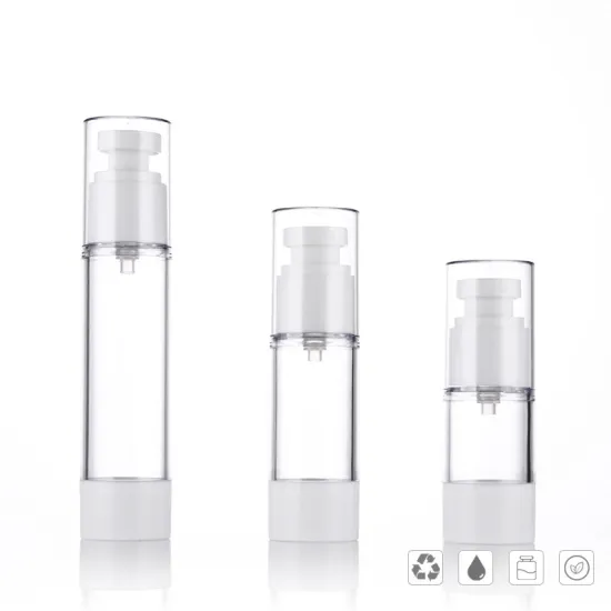 plastic 100ml 120ml white skincare airless spray lotion cream pump bottle for skin care