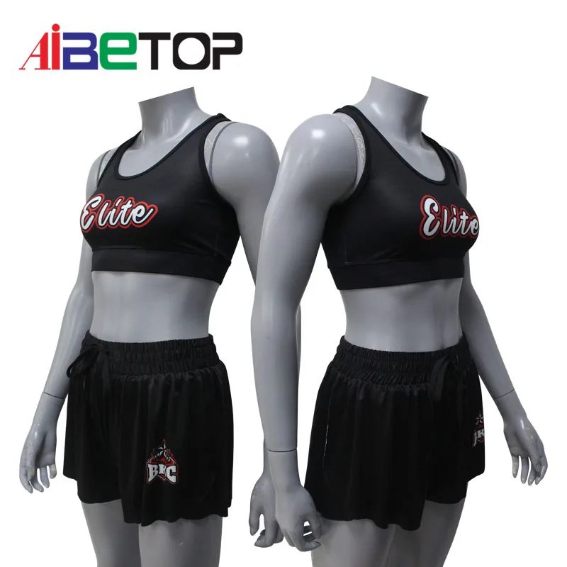 sublimated print LOGO cheerleading practice wear for girls4