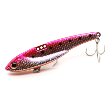 AOCLU Sinking VIB Steel Plate Through Hard Bait Ice Fishing Lure for Pike and Salmon