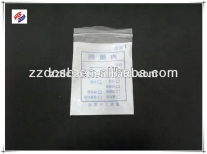 Plastic medicine ziplock bag for pills