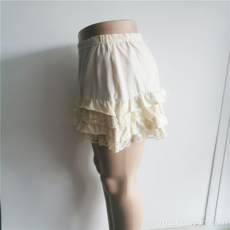 Элегантные повседневные женские белые кружевные юбки из полиэстера для дома