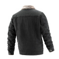 Jaqueta jeans masculina com forro sherpa atacado