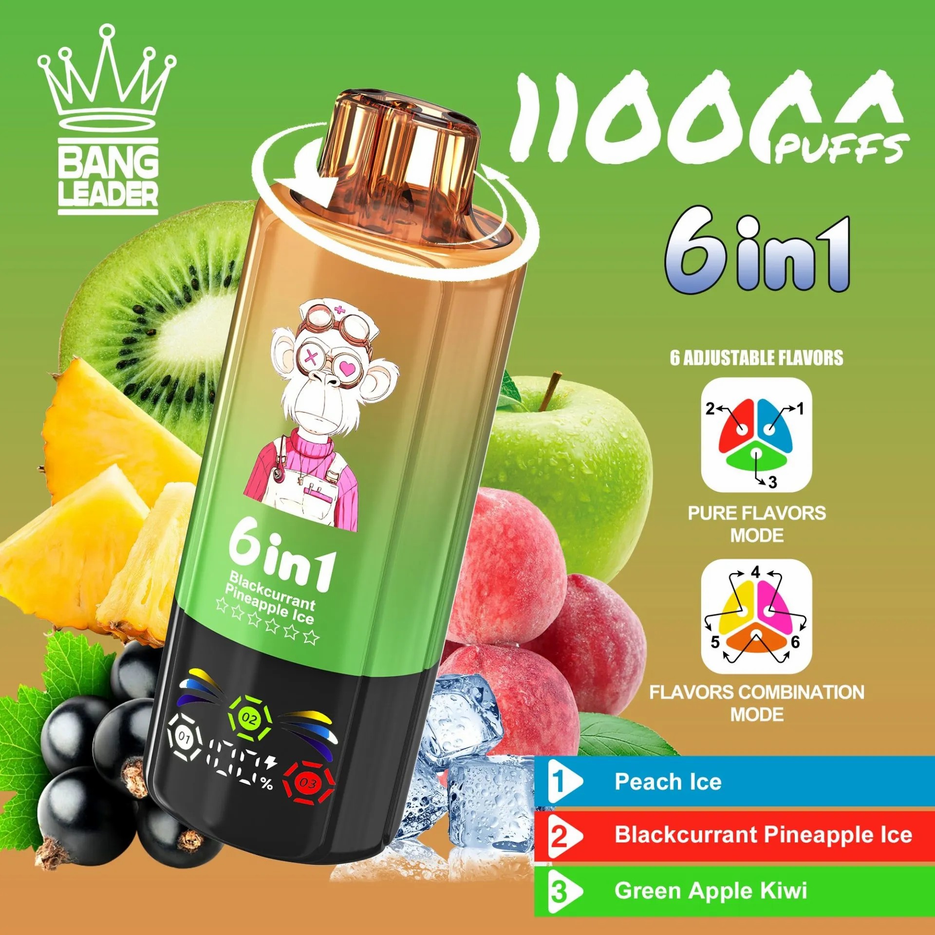 24hvape-bang-leader-110k-puffs-vape-peach-iceblackcurrant-pineapplegreen-apple-kiwi