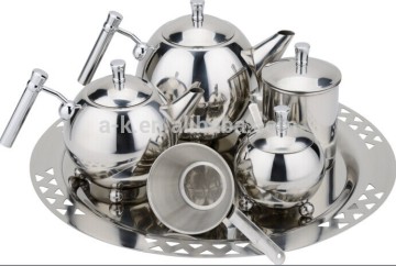 Stainless steel milk and sugar pot set