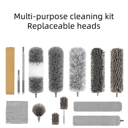 Retractable Feather Duster for Household Dust Removal