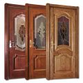 Soundproof glass interior solid wood bedroom doors