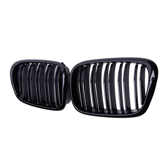 Glossy Black ABS Double Line Front Grille for BMW 5 Series E39 (1995-2004)