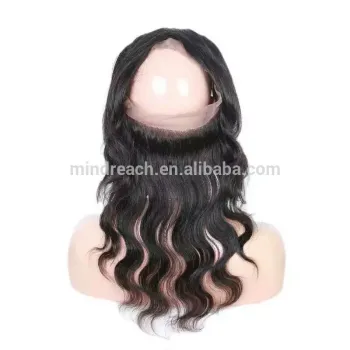 New top quality virgin Indian human hair glueless 360 lace frontal wig