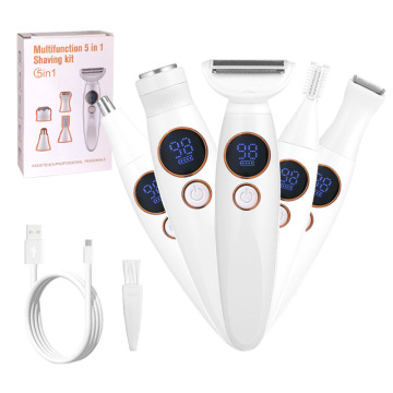 5-in-1 Painless Electric Epilator Shaving Kit for Women