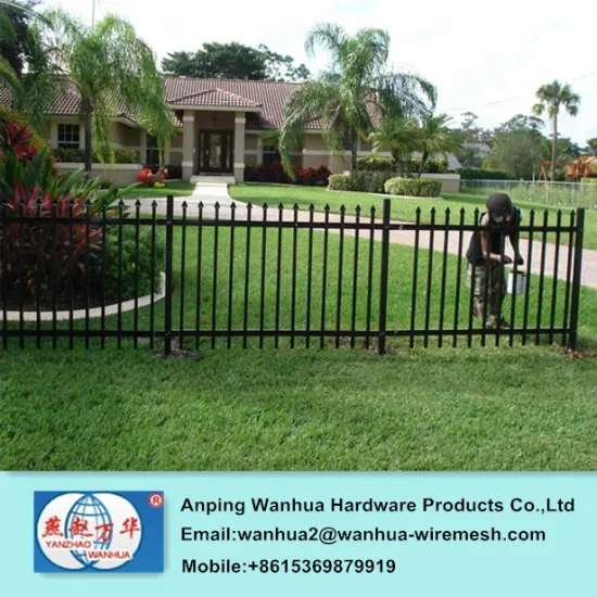 hot galvanised weld steel picket fence for industry