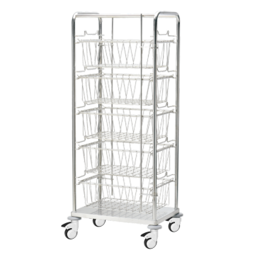 Aseptic Supplies Storage and Transport Mesh Basket Trolley