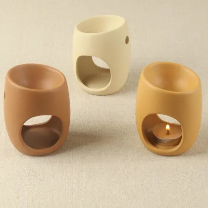 Beige Brown Ceramic Aromatherapy Essential Oil Diffuser