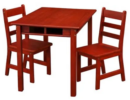 Kids Study Table Bedroom Furniture Set Wooden Educational Children Chairs and Table
