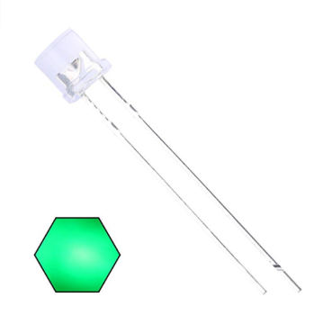 China Supplier: 5mm Bi-Color Green LED Diode with 2 Pins - Clear Dip LED