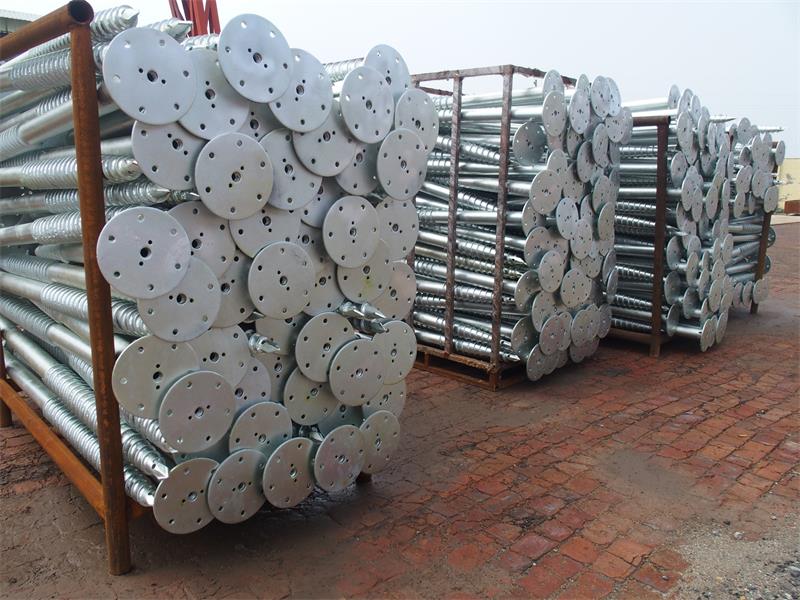 hot galvanized ground pile