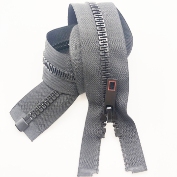 8# U Shape Plastic Zipper with Teeth for Heavy Coats (80cm)