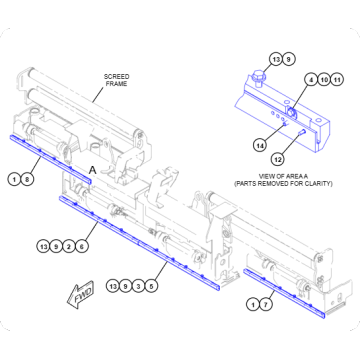 Asphalt Paver AP-1055F Tamper Bar 510-8255/5108255