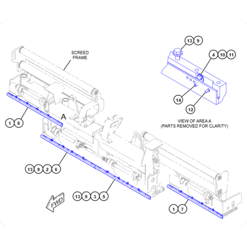 Asphalt Paver AP-1055F Tamper Bar 510-8255/5108255