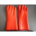 Fluorecent Anti-Cold PVC coated gloves sandy finish 14"