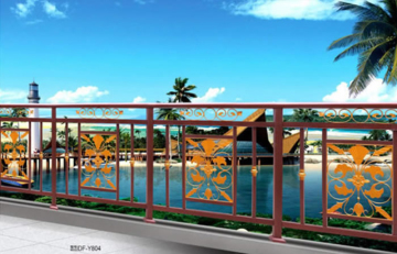 Outdoor courtyard villa aluminum protective railing
