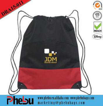 Large cotton backpack drawstring bag(DRA15-011)